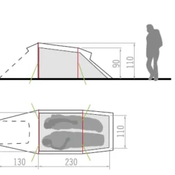 Vaude Arco 2P -Sackundpack Geschäft Arco innenzelt