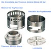 Evernew Titanium Alcohol DX Stove Set -Sackundpack Geschäft EBY255
