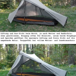 Tarptent Notch -Sackundpack Geschäft Notch Luftung