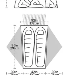 Big Agnes Salt Creek SL 2 -Sackundpack Geschäft SL2 grund