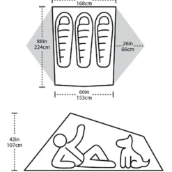 Big Agnes Tiger Wall 3 Platinum 9 Big Agnes Tiger Wall 3 Platinum -Sackundpack Geschäft TTWP319 masse